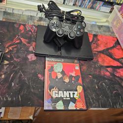 Ps2 Slim Console Japanes One Controller Cables And One Game