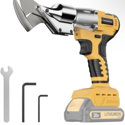 Cordless Sheet Cutter for DE-WALT 20V Max Battery, Electric Metal Shears with 360° Pivoting Head, Maximum Torque 221 Ft-Lbs, Brushless Scissors for St