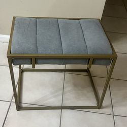 Gray and Gold Bench