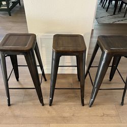 3 At Home Bar Stools 