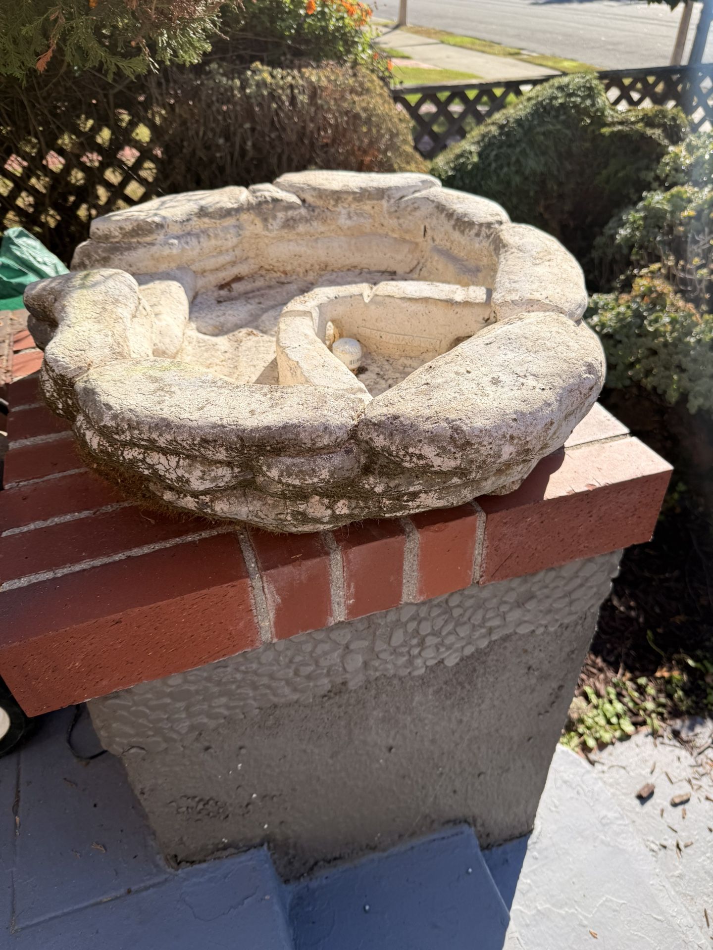 Concrete Fountain Bowl – Birdbath / Planter / Garden Decor