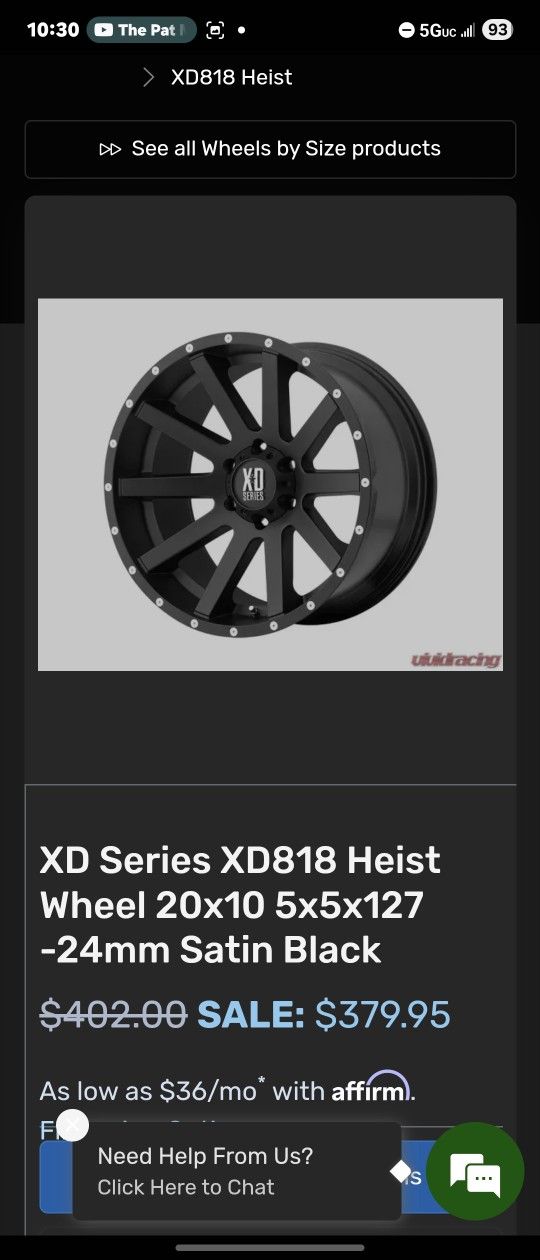 XD 20X10 -24 OFFSET