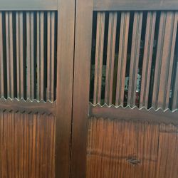 Mahogany CABINET MadeE WITH SOME BAMBOO 