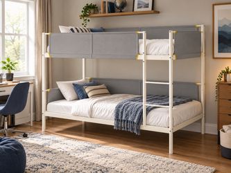 IKEA VITVAL Twin Bunk Bed Frame – Metal – Disassembled, All Hardware Included
