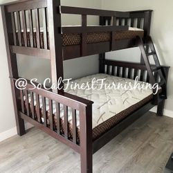 Twin Bunk Bed With Mattresses 