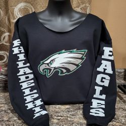 Eagles Off The Shoulder Sweatshirt 