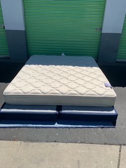 California King Bed + Metal Frame