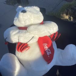 Coca-Cola bear and two Coca-Cola cups