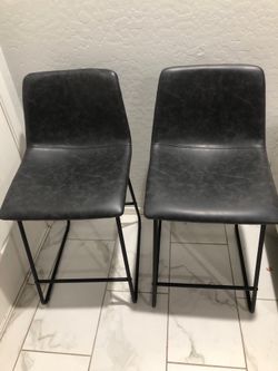 Pair of Gray 24” Counter Height Barstools