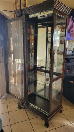 FREE CURIO DISPLAY WITH 4 GLASS SHELVES