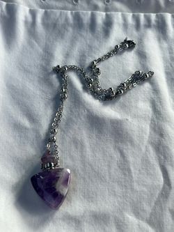Amethyst base metal necklace