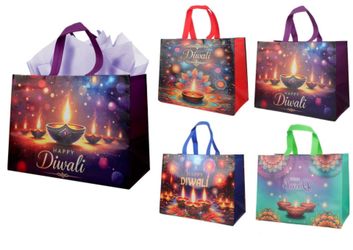 24 Pcs Diwali New Year Indian Non Woven Bag
