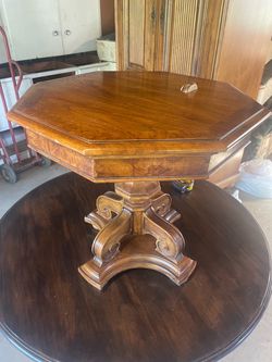Wood Hexagonal Table