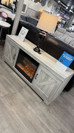 White Tv Stand With Electric Fireplace 