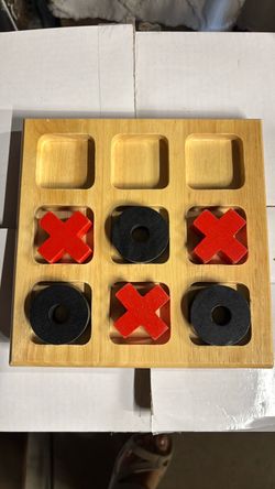 Wooden Tic-Tac-Toe Board Game