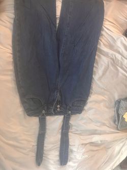 Overalls and white blouse