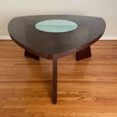 Triangular Dining Room Table With Lazy Susan