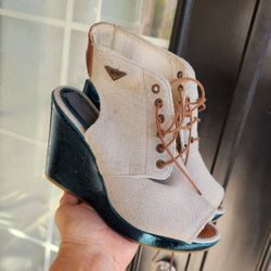 Diesel Metallic Wedge Shoes 