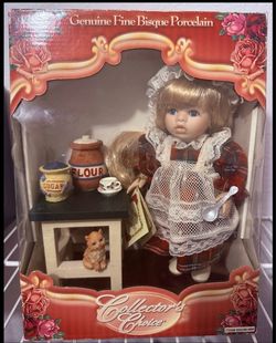 Vintage DanDee Collector’s Choice Porcelain Doll Kitchen Set NIB