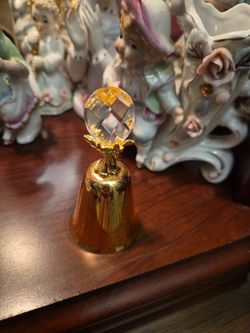 Vintage Gold & Crystal Decorative Table Bell
