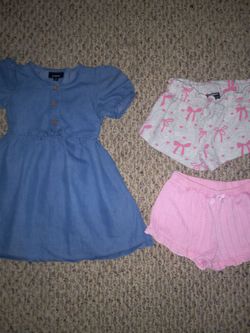 Girls Size 2t Dress and 2 Shorts