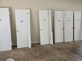 Interior doors with door jambs.