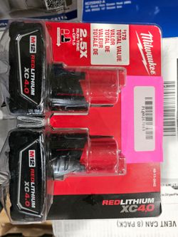 Milwaukee M12 XC 4.0 AH Battery Pack (2-Pack)