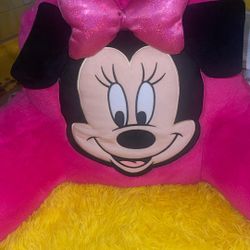 Disney Minnie Mouse Pink Black Pillow 