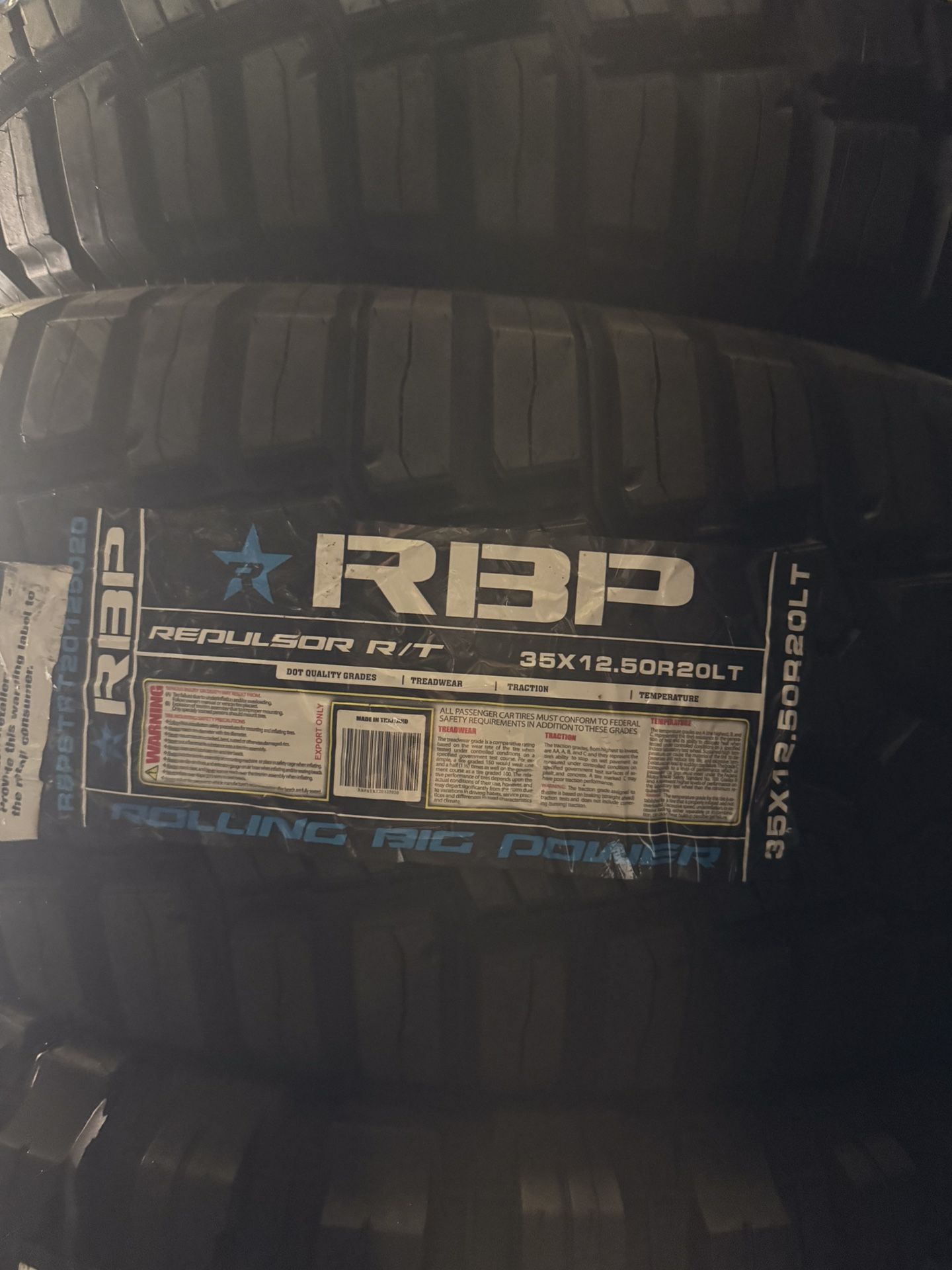 🚥📢35x12.50-20 RT RBP Tires