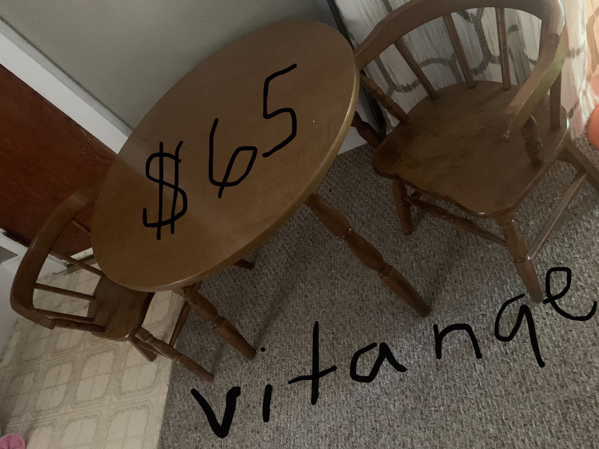 Kids size table and chairs