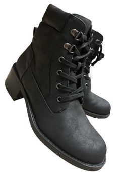 Combat Boot Black Mila Bullboxer chunky Silhouette Lace up Women’s Size 9