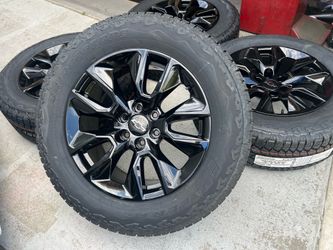 New Chevy Silverado rims and tires 20” Oem factory wheels rines y llantas nuevas para Silverado Tahoe RST Avalanche suburban GMC Sierra Yukon