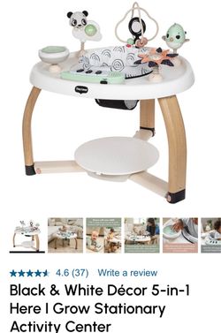 Black & White Décor 5-in-1 Here I Grow Stationary Activity Center