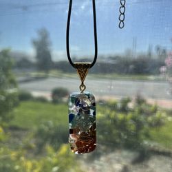 7 Chakra Gemstone Stones Necklace for and E-Energy Spiritual Healing