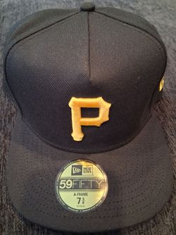 MLB New Era Pittsburgh Pirates 59fifty Fitted hat blk with yellow logo 7 5/8 $30