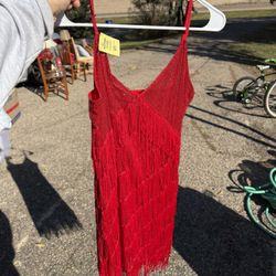 Red Sequin Flapper Dress 