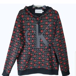 CALVIN KLEIN JEANS MEN'S LIMITED EDITION PULLOVER HOODIE SWEATER ALL OVER PRINT NYC CK RED/BLACK /GREY BRAND NEW WITH TAGS CHECK OUT MY OFFERS 