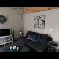 MUST GO TODAY: Sofa, Ottoman, TV Stand (Accepting Offers)