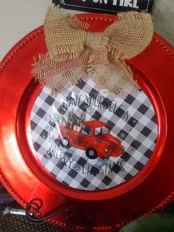 Christmas decor plate