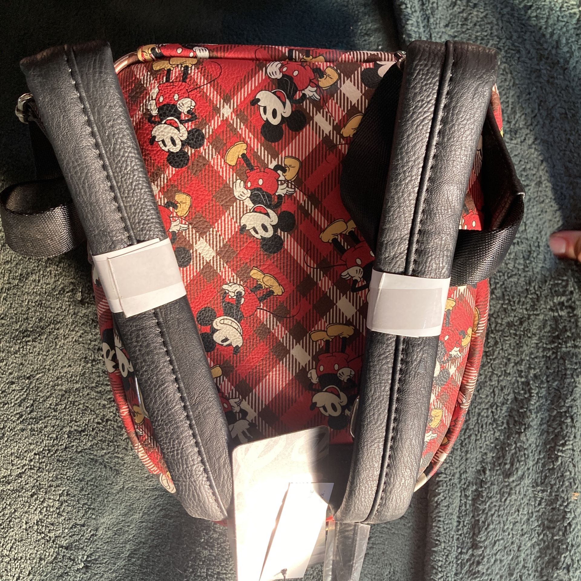 Loungefly Disney Mickey Mouse Plaid Mini Backpack NWOT