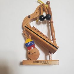 Venezuelan Wooden Harp Decoration 