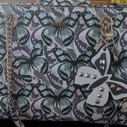 Vintage Guess Butterfly Shoulder Bag 