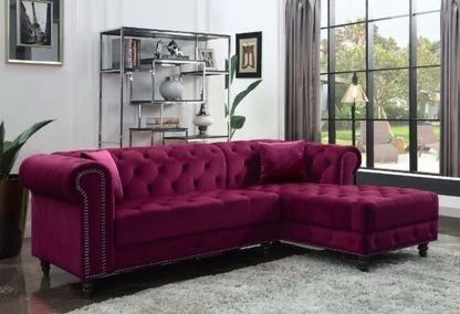 Brand New Red Velvet Sectional