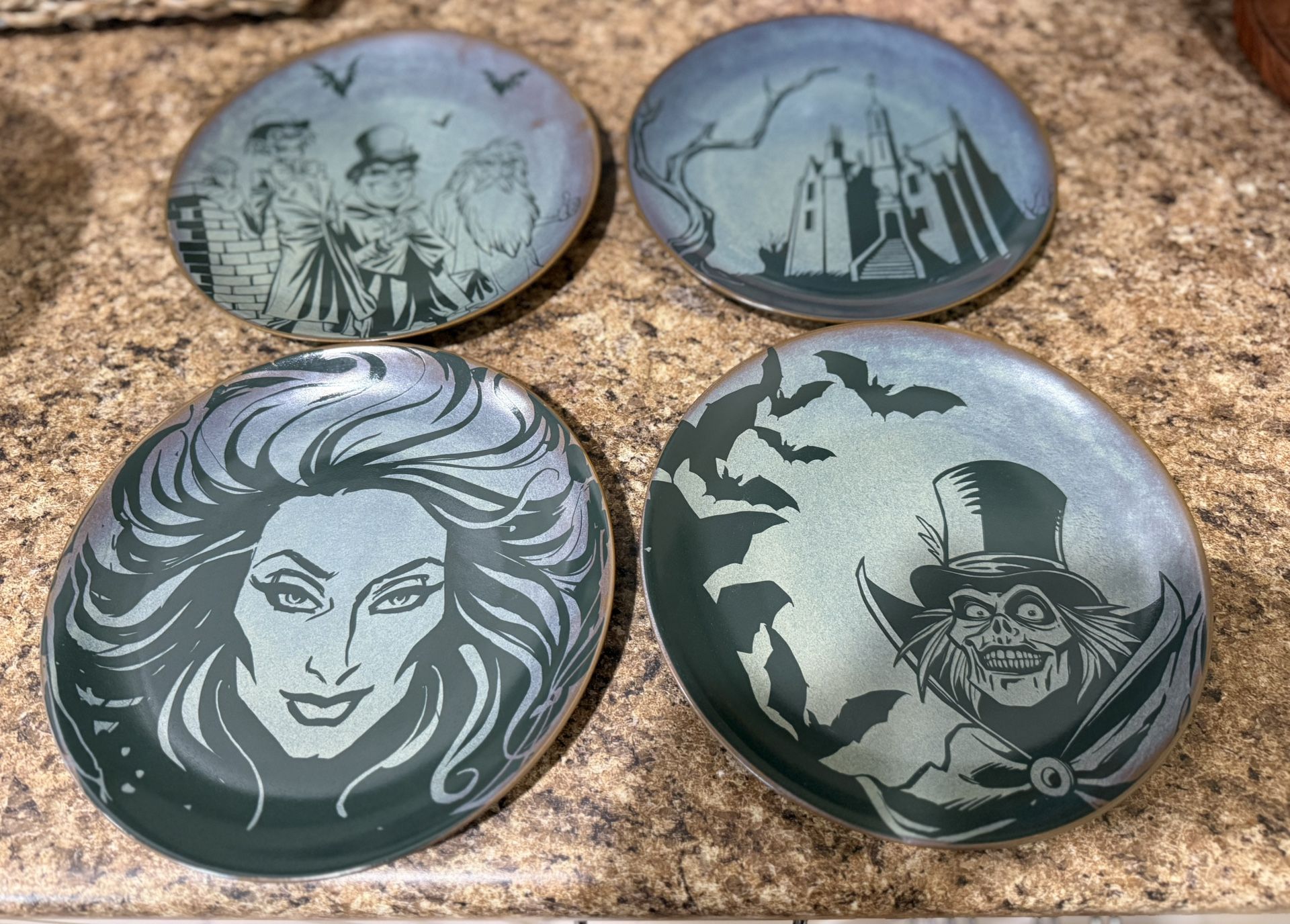 Disney Parks Haunted Mansion Plates, Cake Stand, Tray