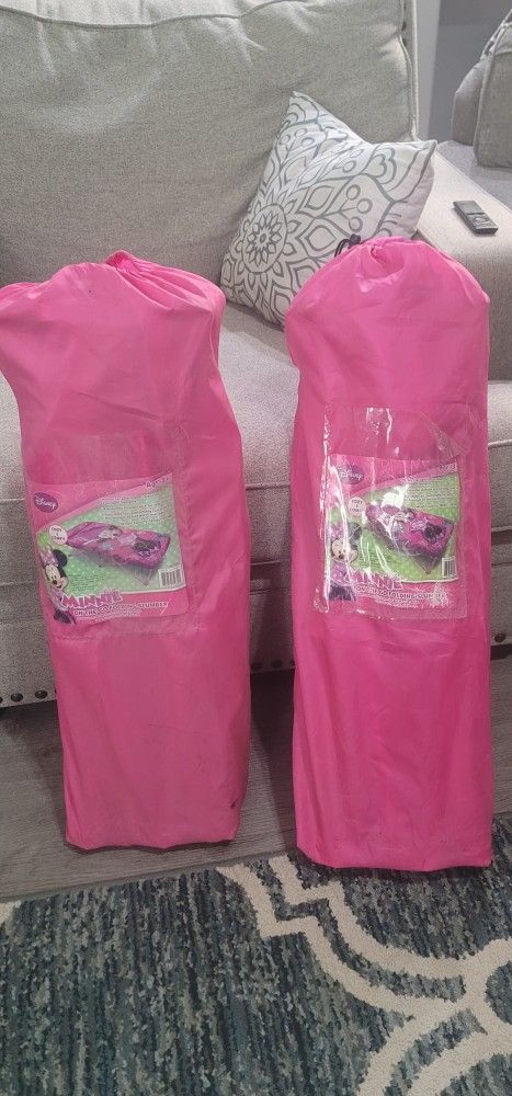 Minnie Mouse sleeping Cot With Sleeping bag