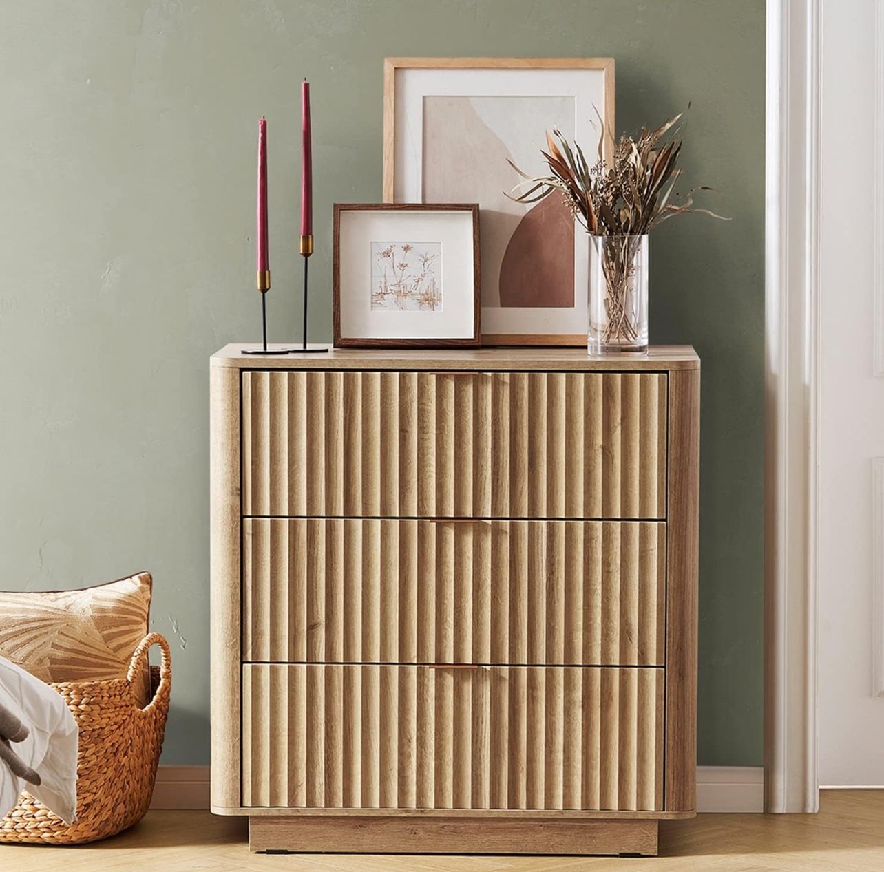 Brand New Mopio Brooklyn 3-Drawer Dresser - Mid-Century Modern Design