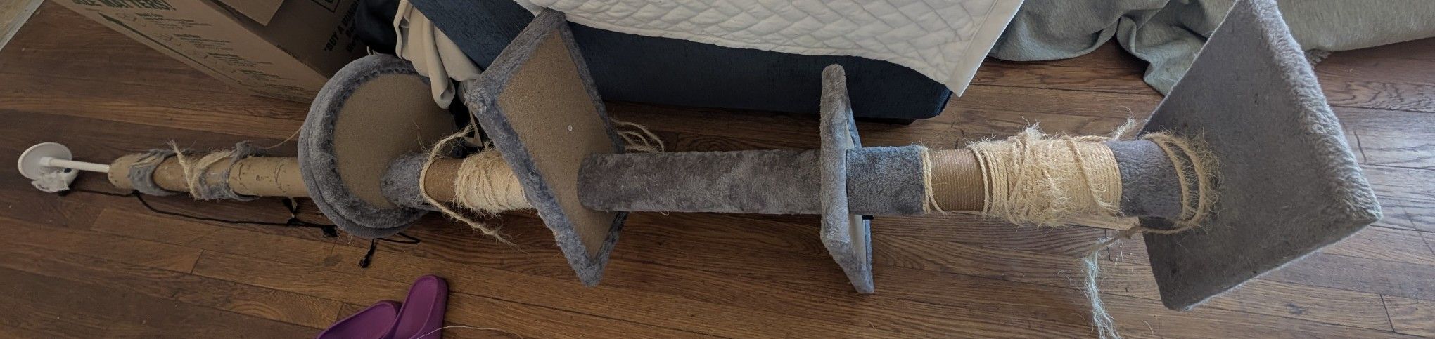 Used Floor-to-ceiling Cat Scratch Post