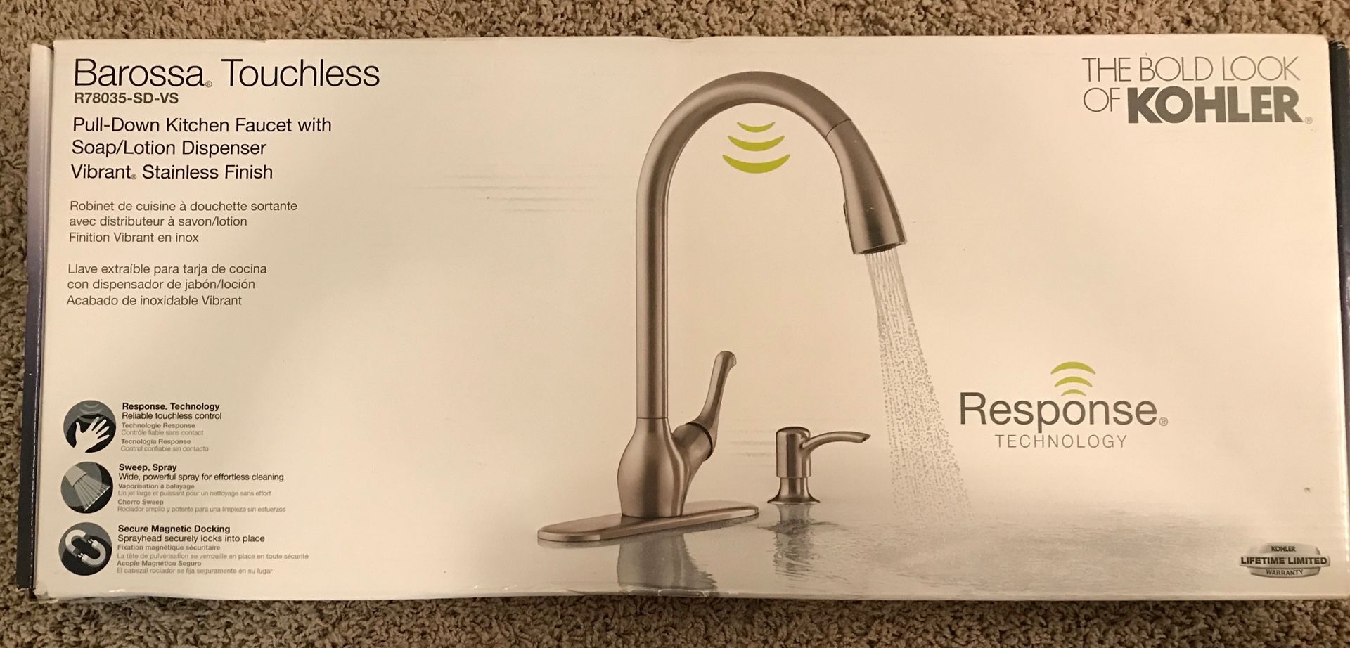 Kohler Touchless Faucet Stainless Finish