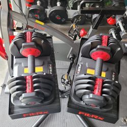 New FitRx Smartbell Adjustable Dumbbells (2x25Lbs) and Stand for $150 Firm (Walnut 91789)