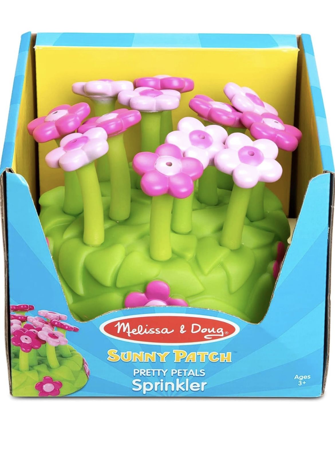 Melissa & Doug Sunny Patch Pretty Petals Flower Sprinkler Toy With Hose Attachment